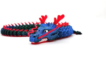 Flexi Dragon Articulated Figurine | Fidget Sensory Toy | Desk Pet Fantasy Movable