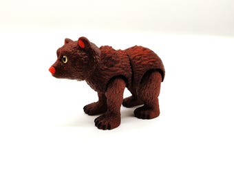 Grizzly Bär Gelenkige Figur Flexi | Fidget Spielzeug Tier | Schreibtisch Haustier Movierbar