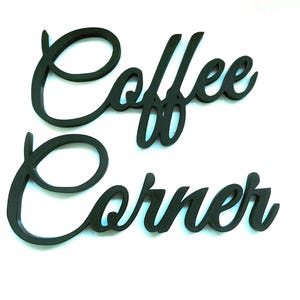 Placa de canto de café, placa de plástico de parede, placa de café, presente para amantes de café, decoração de cafeteria