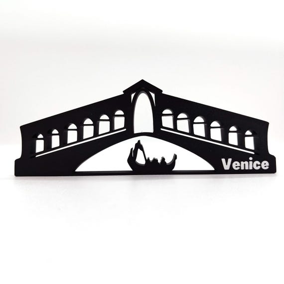 Venice Italy Skyline with Bridge and Gondola | Italian Souvenir | Travel Memory Gift Home Decor