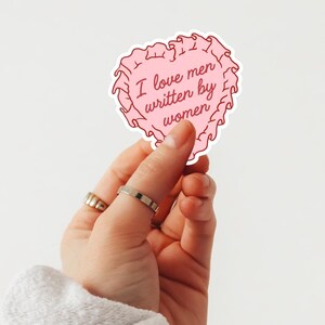 I Love Men Written By Women Sticker, Bookish Sticker, Book Lovers Sticker, Kindle Sticker, Book Lover Gift, Fictional Men, Book Boyfriends bild 1