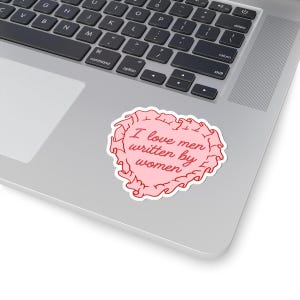 I Love Men Written By Women Sticker, Bookish Sticker, Book Lovers Sticker, Kindle Sticker, Book Lover Gift, Fictional Men, Book Boyfriends bild 3