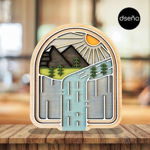 Chasing Waterfalls Home Decor, Mountain and Lake Landscape Design