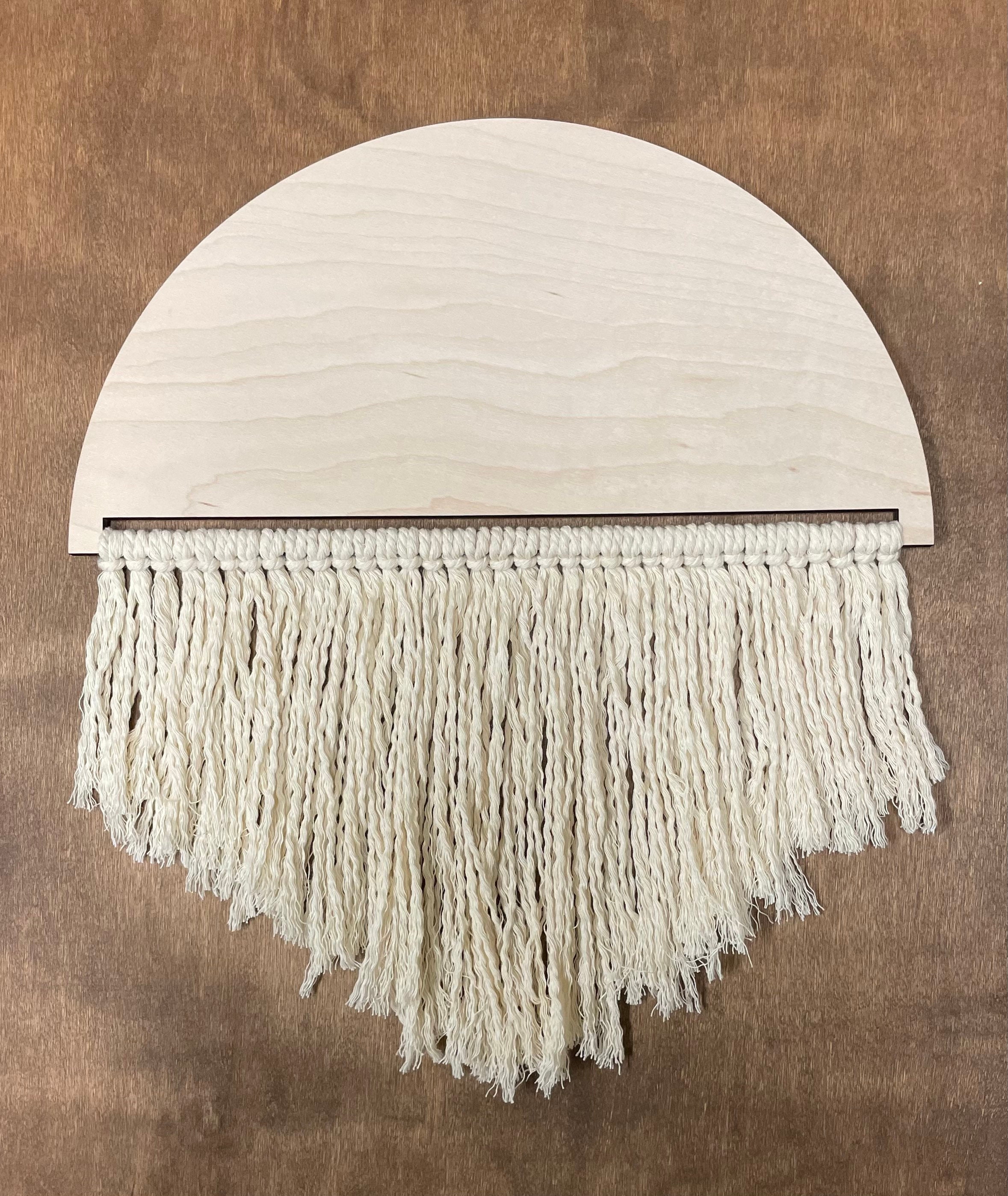 Wooden Half Round Macrame Wall Decor, Macrame Home Decor, Bohemian Home Decor