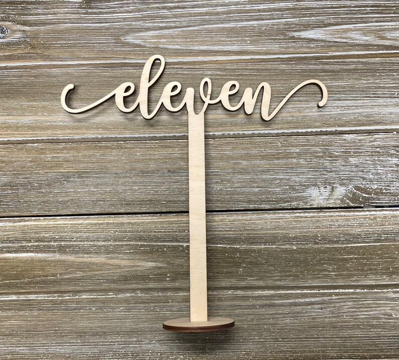 Wooden Table Number For Wedding Table, Wedding Table Decor, Table Numbers image 2