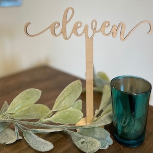 Wooden Table Number For Wedding Table, Wedding Table Decor, Table Numbers image 1