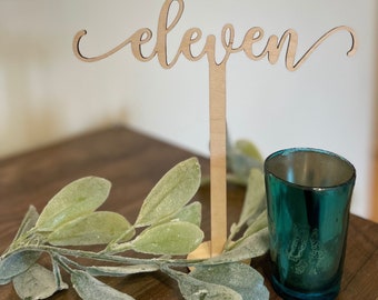 Wooden Table Number For Wedding Table, Wedding Table Decor, Table Numbers