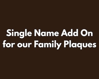 Personalized Name Heart or Star Add On for Existing Plaque