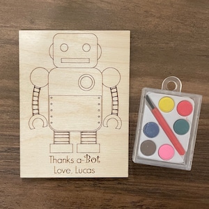 Robot Birthday Party Favor, DIY Kids Crafts, Personalized Birthday Decor and Party Favours