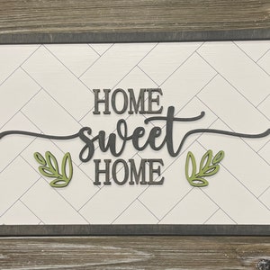 Home Sweet Home Wall Decor, Welcome Sign, Herringbone Sign, Housewarming Gift, Closing Gift