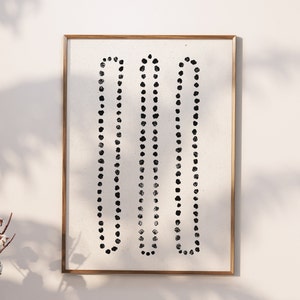 Modern Monochrome Abstract Print - Printable Wall Art for Preppy Room Decor