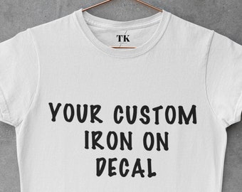 Personalisierter Vinyl-Aufkleber zum Aufbügeln – Heat Transfer Text/Bild/Logo für Shirts