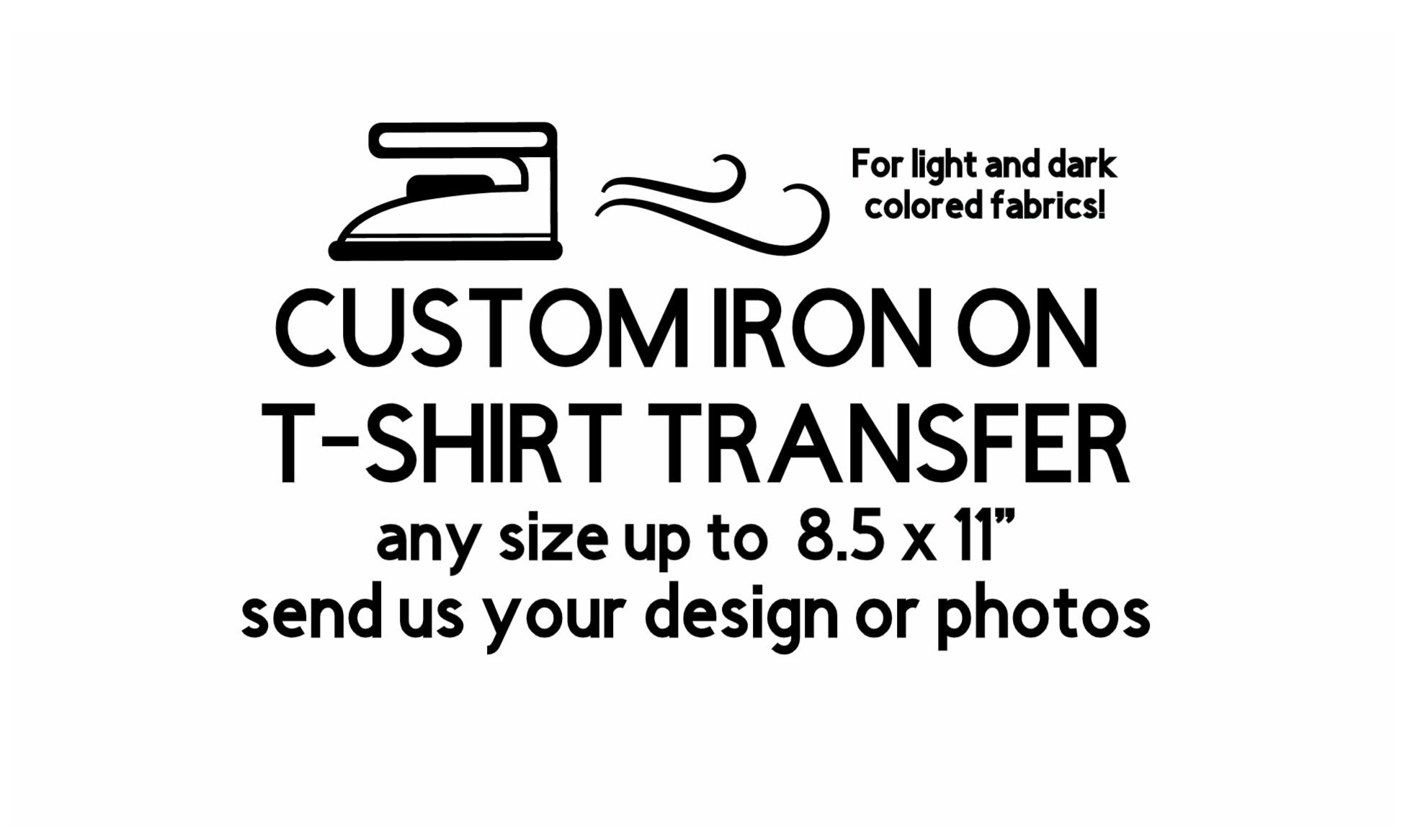 Custom Vibrant Iron on Tshirt Transfers Personalized With Etsy