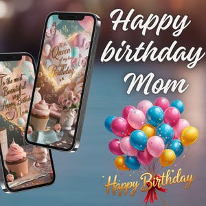 Alles Gute zum Geburtstag Mama | Digitales Video-Format 9:16 | MP4 Video für Messenger, Instagram, TikTok, Reels | Sofortdownload | Digitales Geschenk