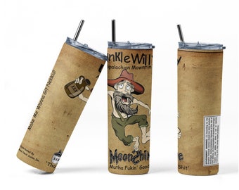 Moonshine  Tumbler Funny Wrap,  PNG Sublimation Designs Download - Skinny Tumbler  20oz - PNG