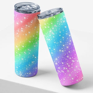 Colorful Sparkling  Tumbler Wrap PNG Sublimation Designs Download - Skinny Tumbler  20oz - PNG 2022