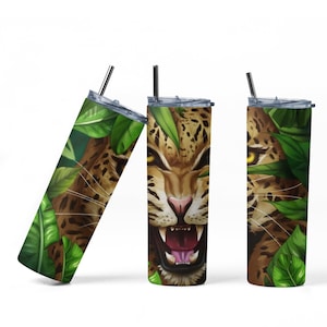 Jungle Tiger Tumbler Wrap PNG Sublimation Designs Download - Skinny Tumbler  20oz - PNG 2022