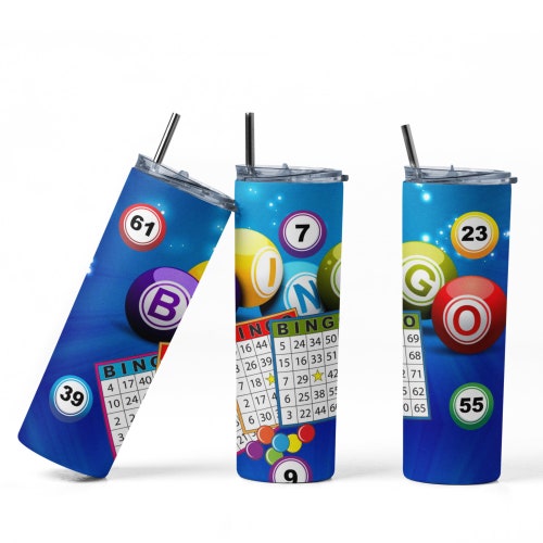 BINGO Bingo Balls 20oz Skinny Tumbler Wrap Instant Etsy