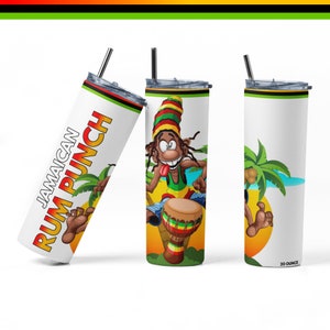 Jamaican Rum Punch Tumbler, Jamaican  Tumbler Wrap,  PNG Sublimation Designs Download - Skinny Tumbler  20oz - PNG