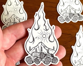 Campfire and Nature Sticker