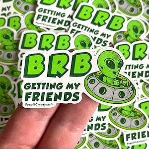 Grappige buitenaardse sticker