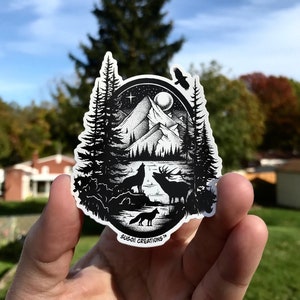 Sticker natuur en dieren in het wild