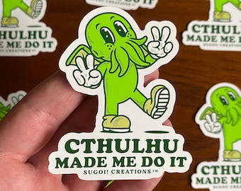 Adesivo divertente di Cthulhu