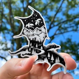 Sticker dragon volant