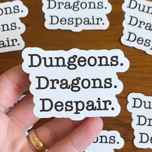 Lustiger DND Sticker - Dungeons. Drachen. Verzweiflung.