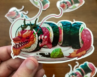 Dragon Sushi Sticker