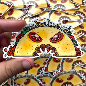 Angry Taco Sticker