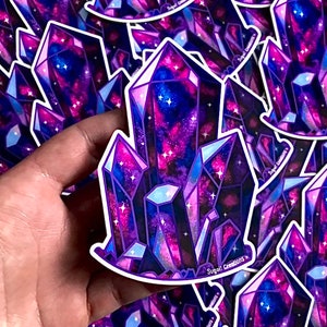 Galaxy Crystal-sticker, waterdichte vinylsticker, laptopsticker, dagboeksticker, Kindle-sticker