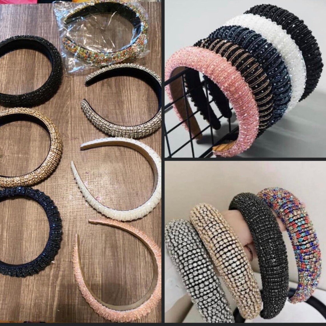 Diamond headbands Etsy