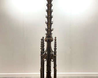 A 19th Century, Wrought Iron, Gothic Revival Paschal / Candle Stand
