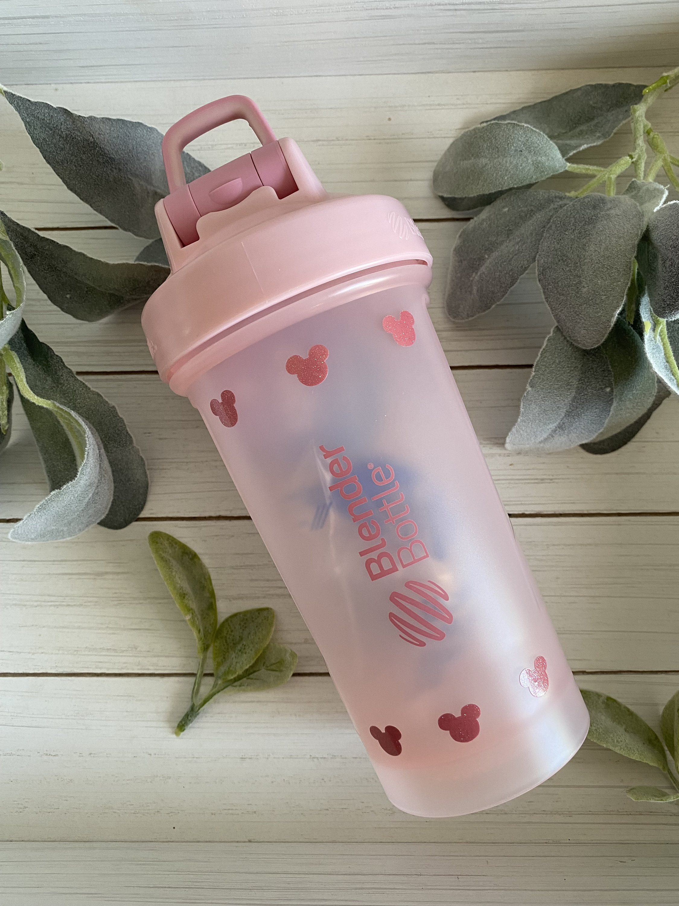 Personalised Pink 600ml Shaker Bottle Protein Sport Fitness With