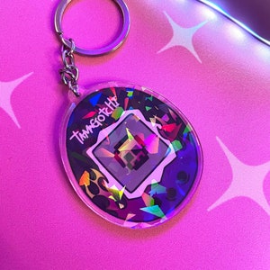 Tamagotchi Holographic Keychain