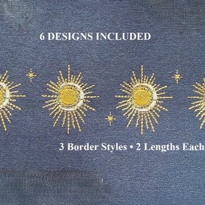 Himmlische Sonne Borte Stickerei Bundle Boho Trim Set Dekorative Endlos-Maschinenmuster