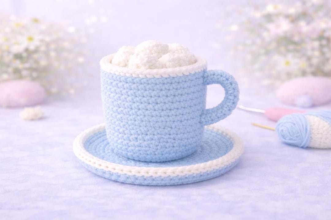 Crochet Sauser Pattern Cup and Saucer Crochet Pattern, Amigurumi Tea Set PDF, Play Food ...