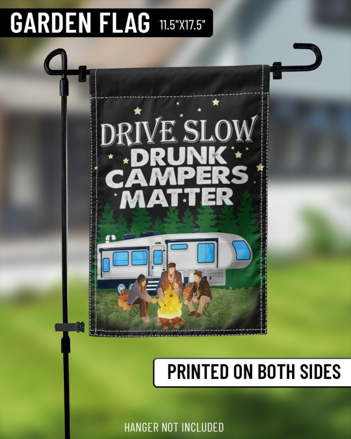 Camping funny cute camp flag gift home garden flag and house Etsy