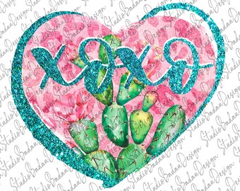 Cactus Heart Clipart Etsy