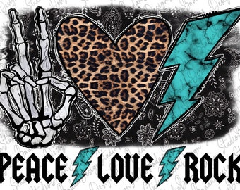 Download Peace Love Rock Etsy
