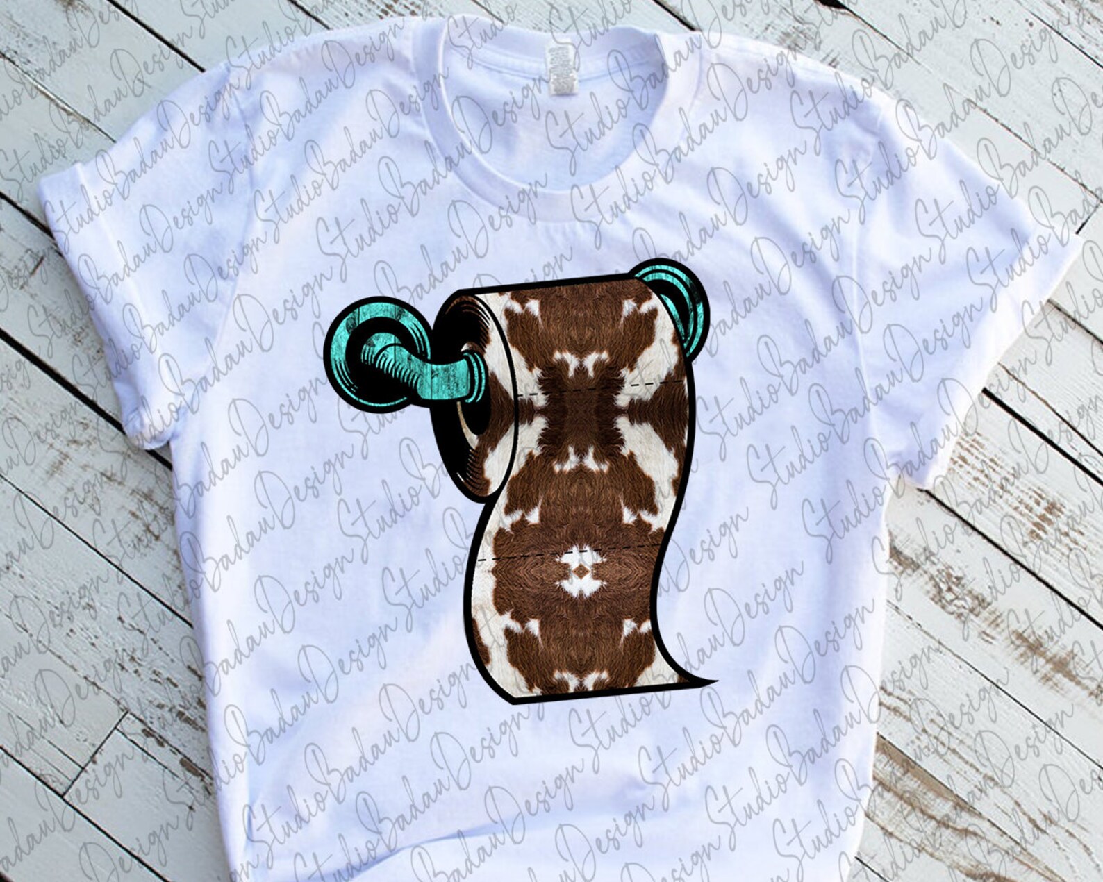 Cowhide Toilet Paper Png Sublimation Download PNG Toilet Etsy