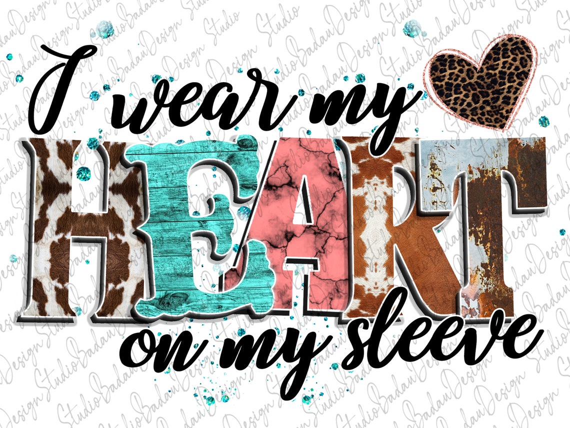 I Wear My Heart on My Sleeve Valentine's Day Printable Etsy