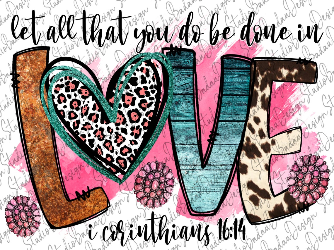 Valentine Sublimation PNG Design Christian Heart Valentine | Etsy