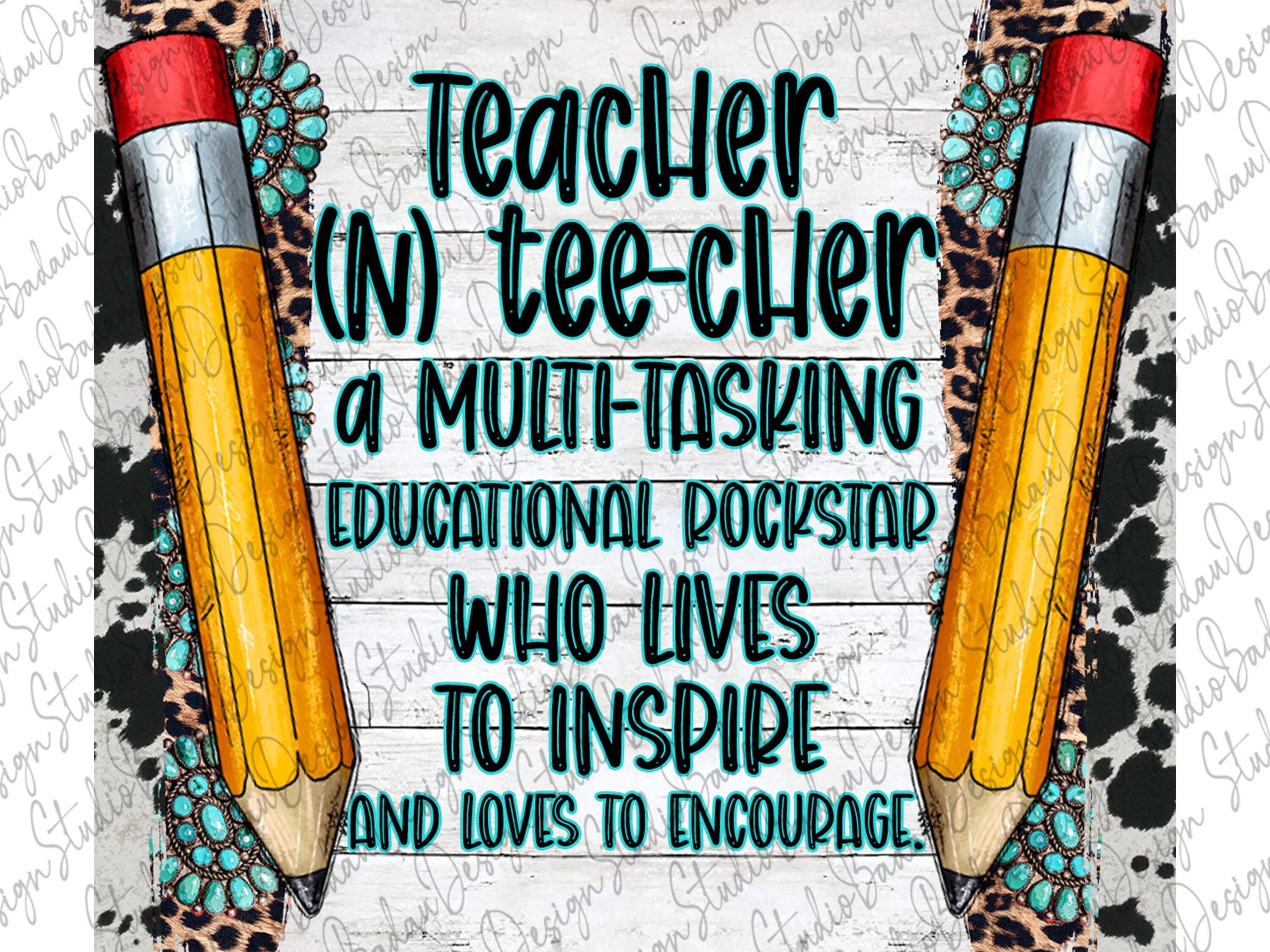 Teacher Tumbler Png 20oz Skinny Tumbler Sublimation Designs Etsy