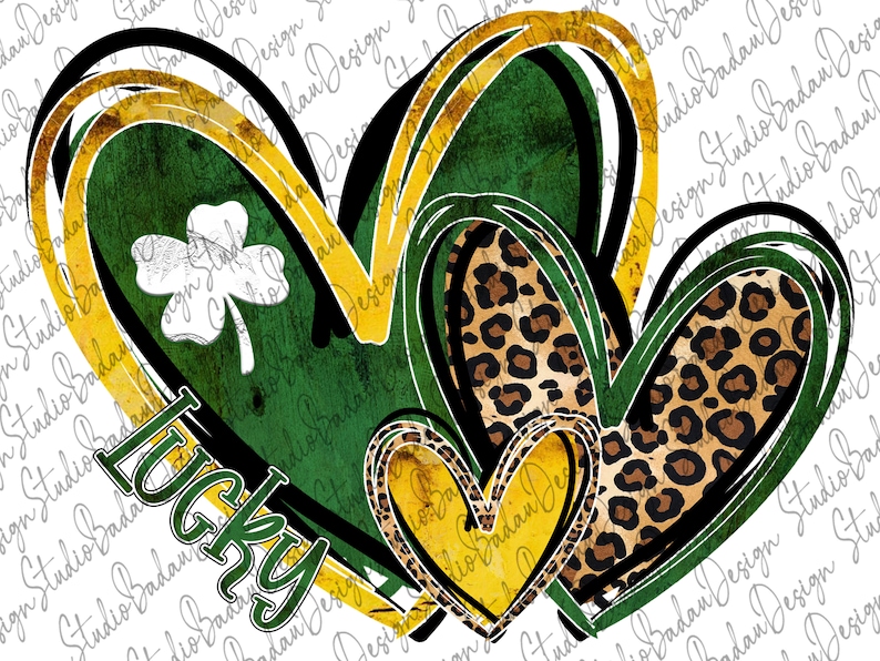 Lucky Heart Png Love Lucky Happy St Patricks Day Png Heart Etsy
