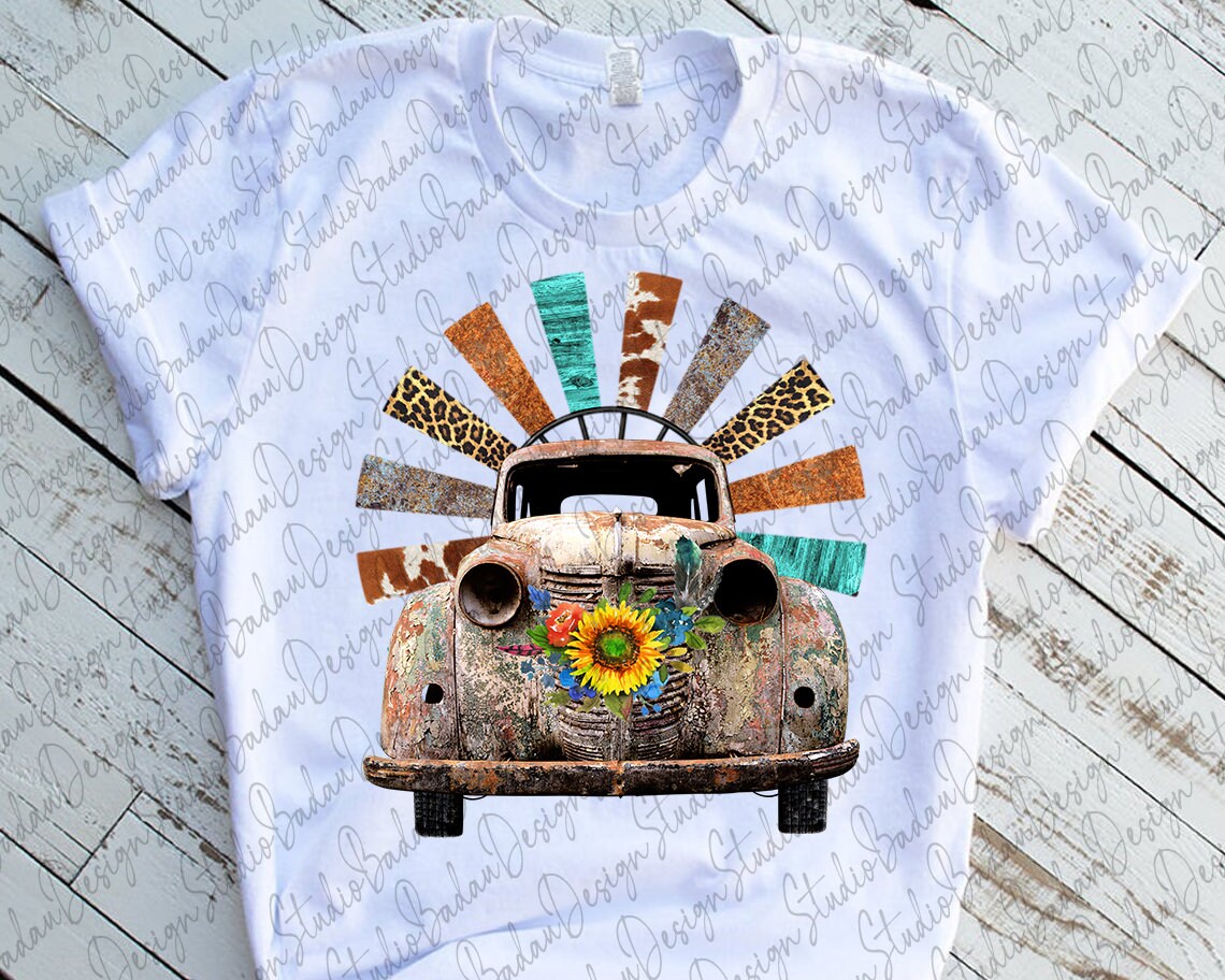 Free Free 132 Vintage Truck With Sunflowers Svg SVG PNG EPS DXF File