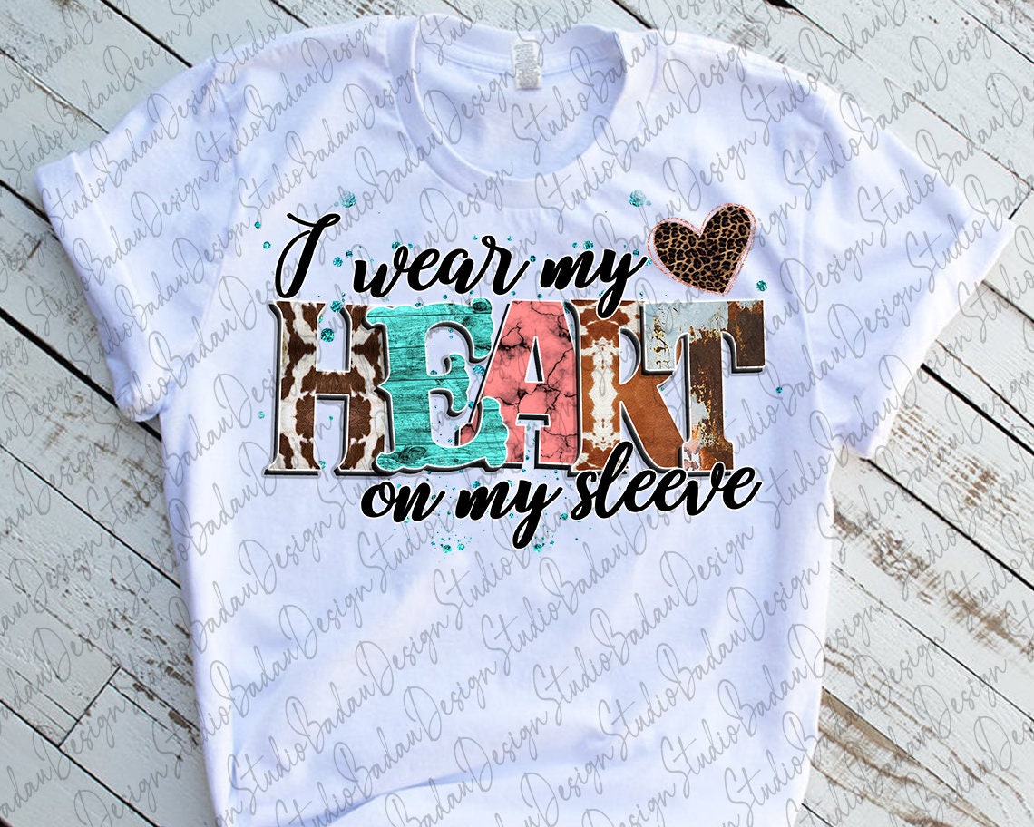 I Wear My Heart On My Sleeve Valentine s Day Printable Etsy
