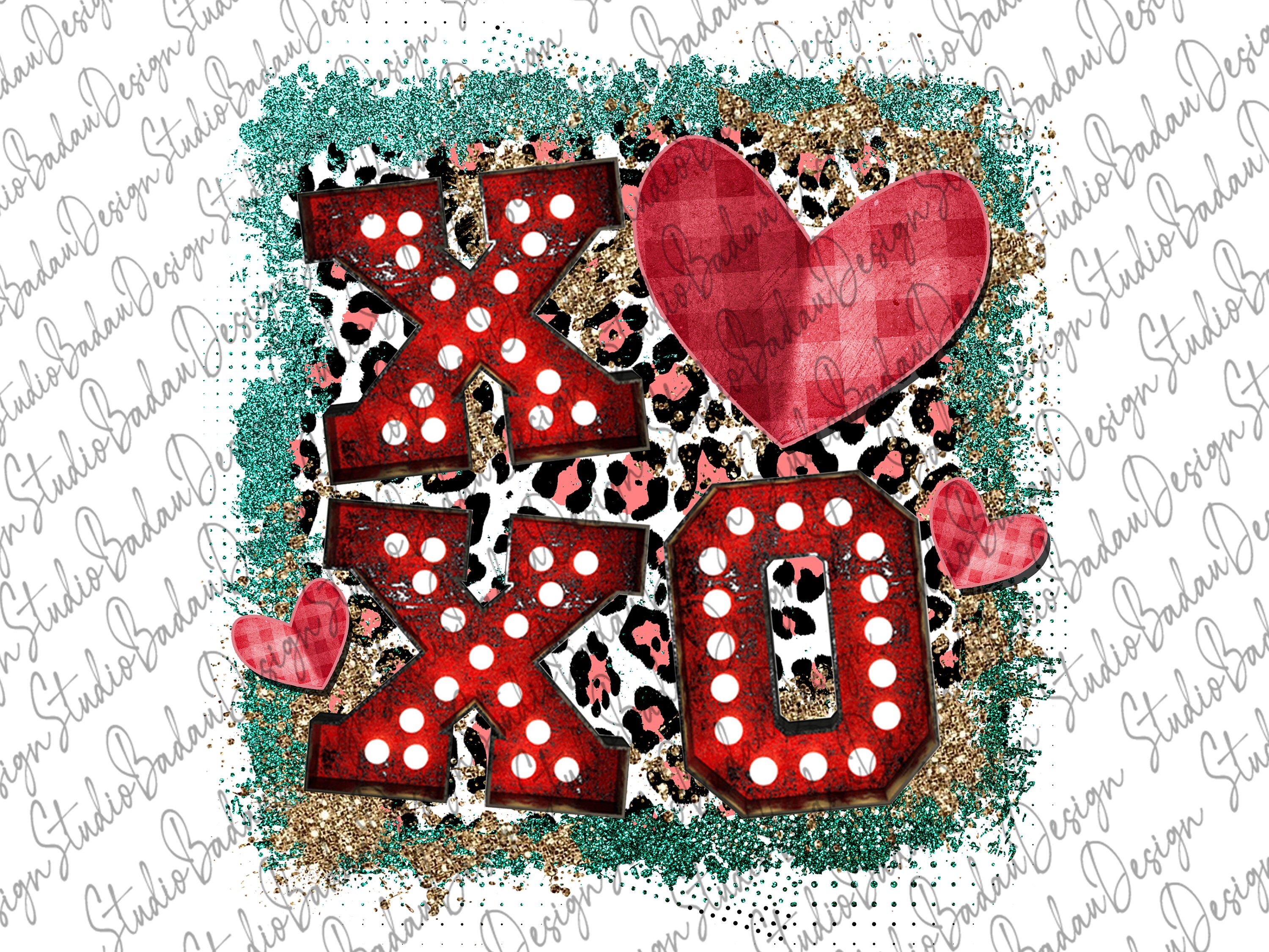 Digital Download Sublimation Valentines Sublimation Design LOVE XOXO ...