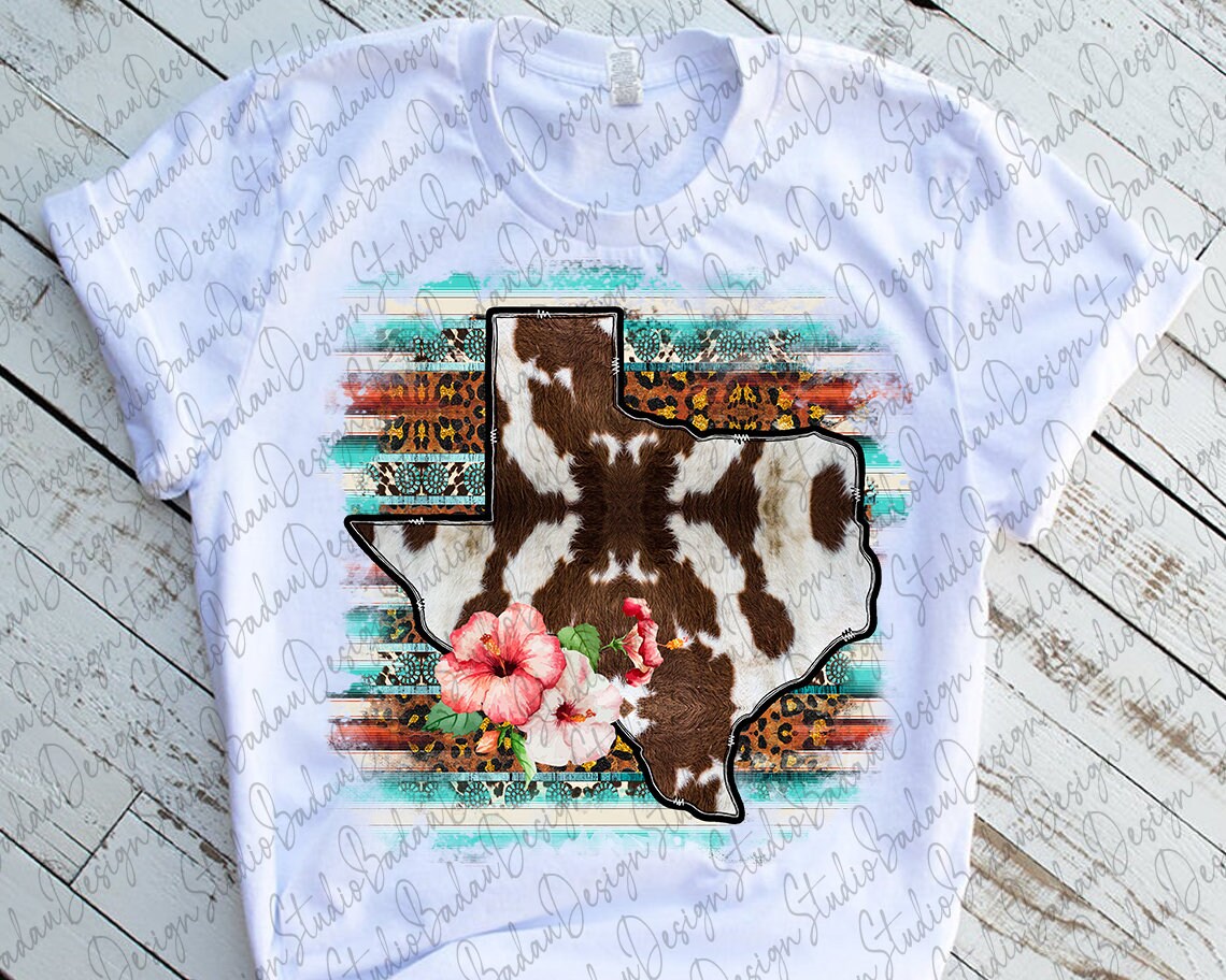 Cowhide Texas Png File Tx Png Western Png Texas Png Etsy
